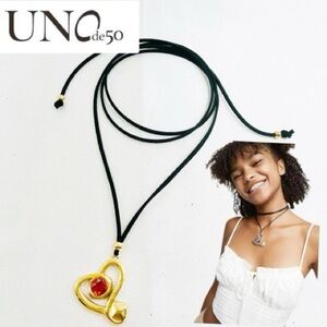 Uni de50 Gold Heart Pendant Necklace